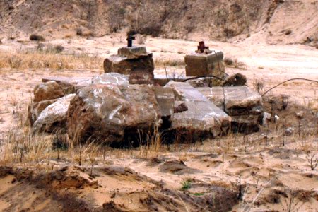 Sundown Drive-In Theatre - Possible Screen Support - Photo From Water Winter Wonderland (newer photo)